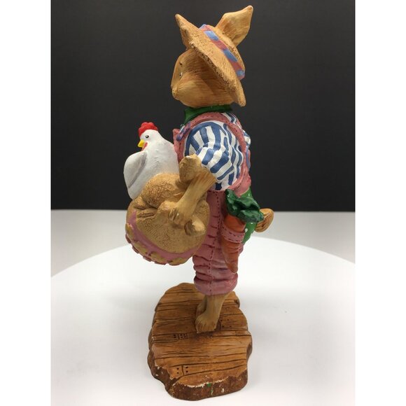 Dept 56 General Store Bunny Rabbit Figurine Holding Chicken & Seeds Easter Decor - Picture 5 of 13